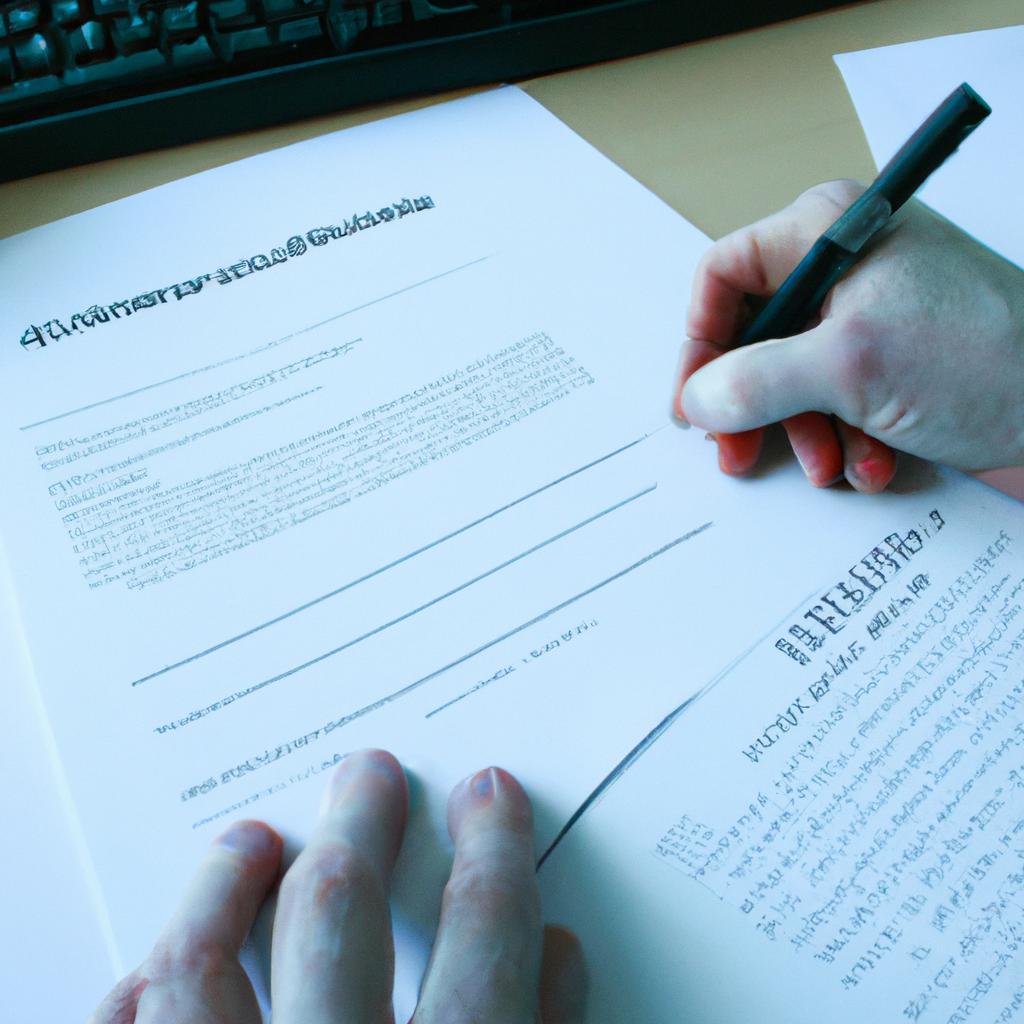 Person signing loan forgiveness paperwork